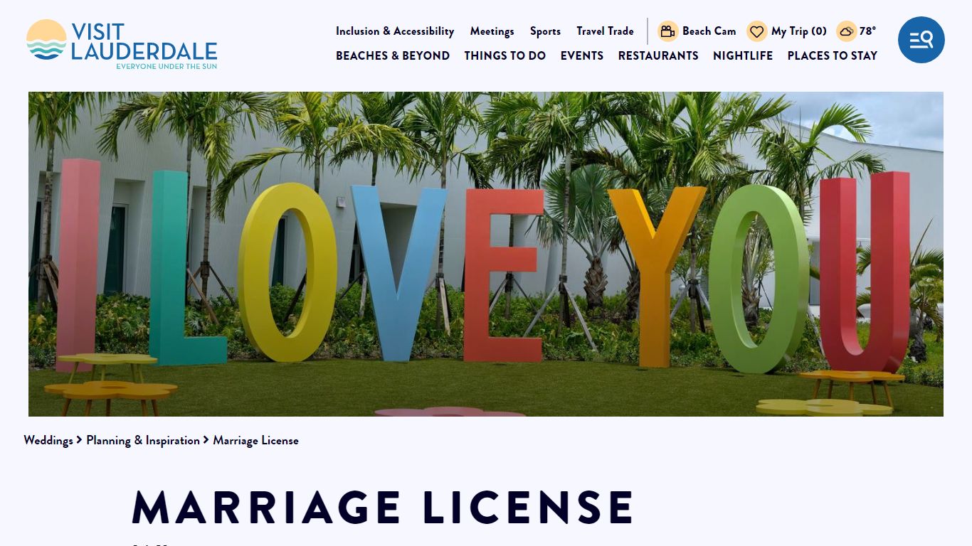 Fort Lauderdale Marriage License - Information - Forms - Contacts ...